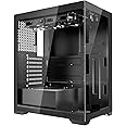VEVOR PC Gaming Case, Mid-Tower, Computer Case with High-Airflow Tempered Glass Panel, Dust Filter, 2 x 120 mm Fans, Cable Management, for GPU up to 360 mm in Length, Compatible with ATX/M-ATX/ITX