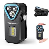 TECKNET EDC Flashlight Clip-on Light, Rechargeable Mini Pocket Flashlight | 650 Lumens, 7 Lighting Modes, Magnetic Flash Lights, IPX6 Waterproof, Small Keychain Light for Outdoor or Home Emergencies