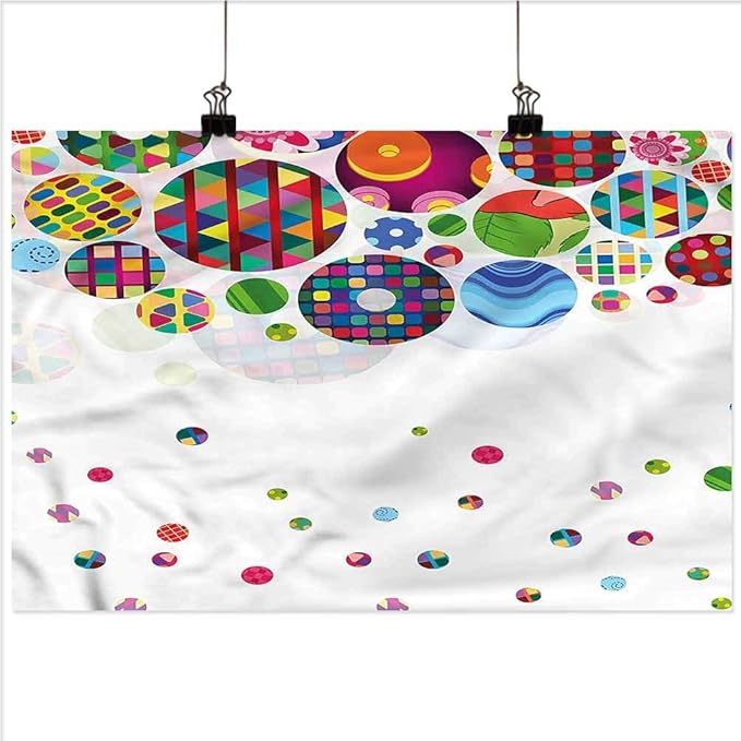 Amazon.com: Circle Bathroom Decor Geometric Abstract Ornament 28x40