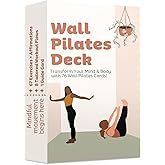 Wall Pilates Workout Cards for Women – 76 Large Hand-Drawn Exercises with Step-by-Step Guides & Mindful Affirmations – Unique Home Pilates Gift Deck