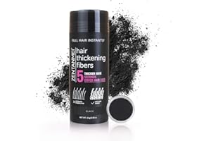ZENTANMEI Hair Fibers for Thinning Hair for Women All-Natural Hair Building Fibers 0.98 Oz Hair Volume Powder Bald Spot Cover Up for Men & Women (Black）