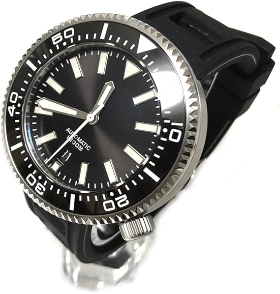 Amazon Level7 1000m防水 ラバーベルト ダイバーズウォッチ 日本製自動巻き Seikoムーブメント搭載 316lステンレス メンズウォッチ 腕時計 メンズ腕時計 腕時計 通販