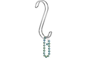 InterDesign Classico Metal Over the Rod Dual Hooks, Closet Accessory Organizer for Ties, Belts, Scarves, Handbags