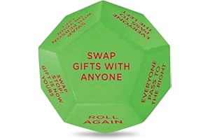 Santa Swap Gift Exchange Dice, 3 * 3in Family Game, Christmas Party Gift Exchange Dice Games for Boys and Girls, Dice Game fo