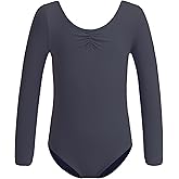 ZYXWVU Basic short sleeve ballet leotards for girls - classic leotard for dance, gymnastics and toddler ballet outfit
