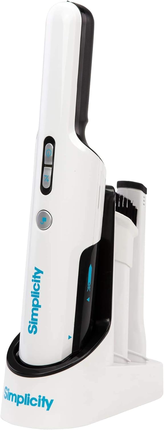 Cordless Handheld Vacuum by Simplicity, S5 Mini Vacuum with Extendable Dust Cup, Desk Vacuum, 2 Speeds -