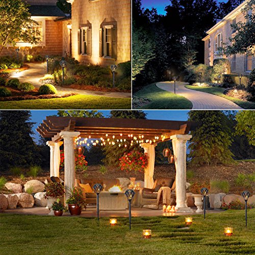 Arturesthome Flickering Flames Torches Lights Upgraded Solar Ground Lights Outdoor Waterproof 96 LED Tiki Torch Landscape Decoration Lighting Solar/USB 1 Piece - Thumbnail 5