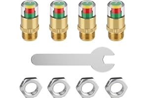 4Pcs Anti Theft Tyre Pressure Monitor Valve Caps, 2026 New Copper Tire Pressure Sensor, Tyre Pressure Caps for Cars, Trucks, 