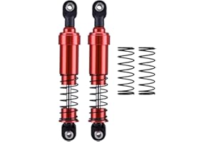 YSKMLOLP 75mm-115mm Big Bore Shocks, RC Crawler Shocks for 1/10 RC Crawler LCG Chassis Gspeed V3 Element Enduro SCX10 TRX4 Gamde R1 Comp Builds DIY (Red 95mm 2pcs)