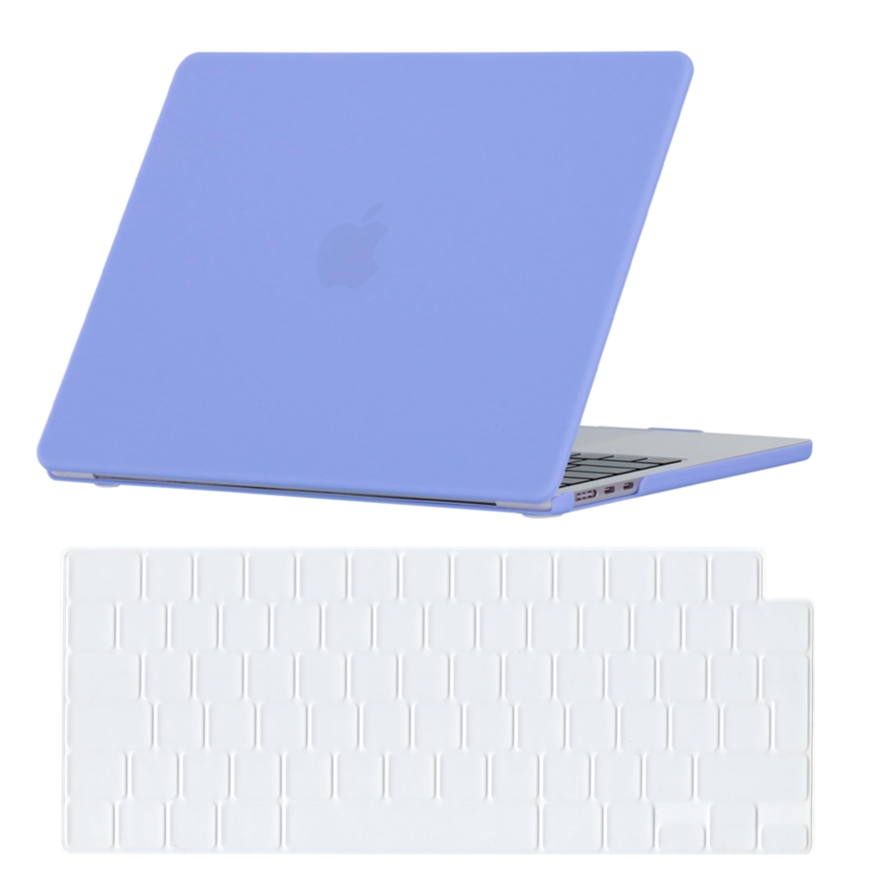 Se7enline Compatible with MacBook Air 13.6 Case M2/M3/M4 2022-2025 for Mac Air 13.6-inch Model A2681/A3113/A3240 M2/M3/M4 Chip Laptop Protective Hard Shell Case with Keyboard Cover Skin,Serenity Blue