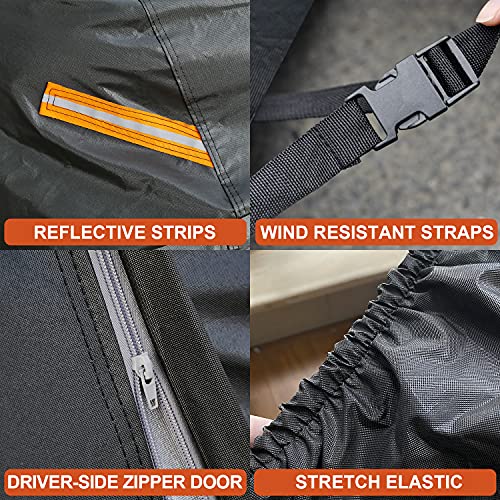 Kayme Waterproof Breathable Car Cover Compatible with Volkswagen Golf MK5/6/7/8 (2003-2025), 7 Layers Outdoor Car Cover, Rain Sun Dust Cover with Zip.