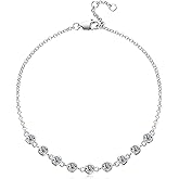 PROSTORY Moissanite Link Bracelet 0.9cttw D Color VVS1 925 Sterling Silver Delicate Precious Stylish Bracelet for Women Mom Birthday Gifts
