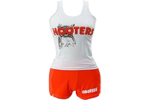 Ripple Junction Hooters Girl Iconic Waitress Outfit Includes Tank Top and Shorts Set Officially Licensed
