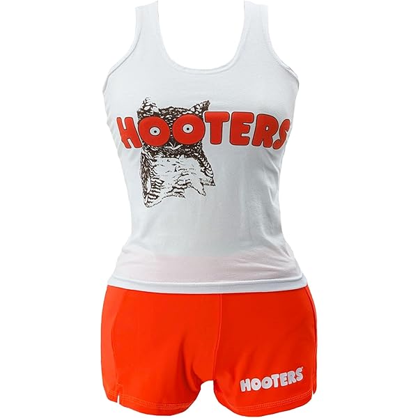 Hooters New Girl Sexy & Stretchy Uniform Orange Shorts