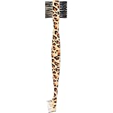 RED by Kiss Dual Edge Brush 3 in 1 Edge Brush Comb Soft and Hard Board Bristles (Leopard)