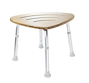 RIDDER Assistent A00502081 Badezimmer-Hocker, Dusch-Hocker, Bambus