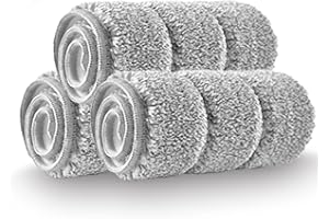 BOSHENG Flat Mop Pads, Mop Replacement Pads, Microfiber Mop Pads, Machine Washable Pads, Refill 3 Packs