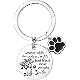 DBIMSPC Funny Dog Keychian Gift for Best Dog Mom Gifts for Yorkie Lover Keychain for Yorkie Owner Gifts Cute Paw Keychains for Pet Lovers Owner Present Funny Gift for Dogs Lover Present