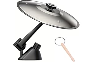 GENERIC Car Cymbal Air Vent, Crash Cymbal for Car Vent, Clip-On Mini Drum Cymbal with Drum Stick for Music Lovers Gift, Funny Car Interior Accessory for Most Vehicles (Silver)