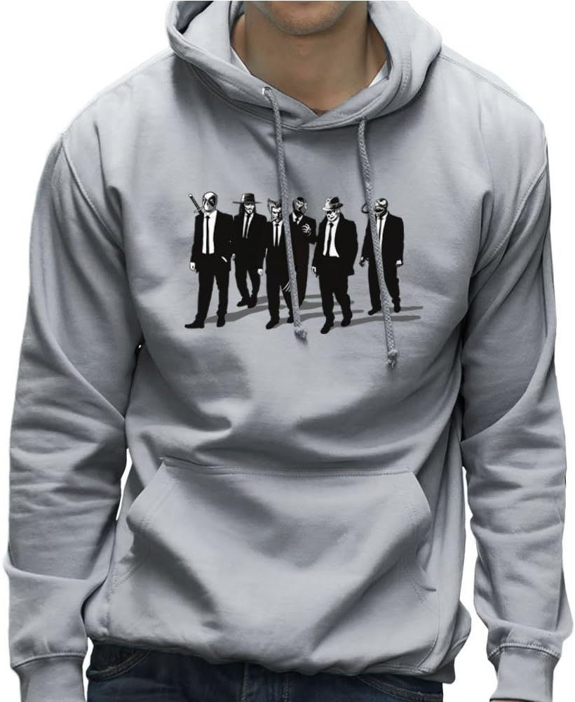 Comic Bad Dogs Deadpool V for Vendetta Wolverine Spawn Rorschach Venom Resevoir Dogs Light Men's Hooded Sweatshirt