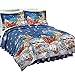All Thru the Night Christmas Reversible Medium-Weight Comforter Bed Set With Sham(s) and Bedskirt, Queen