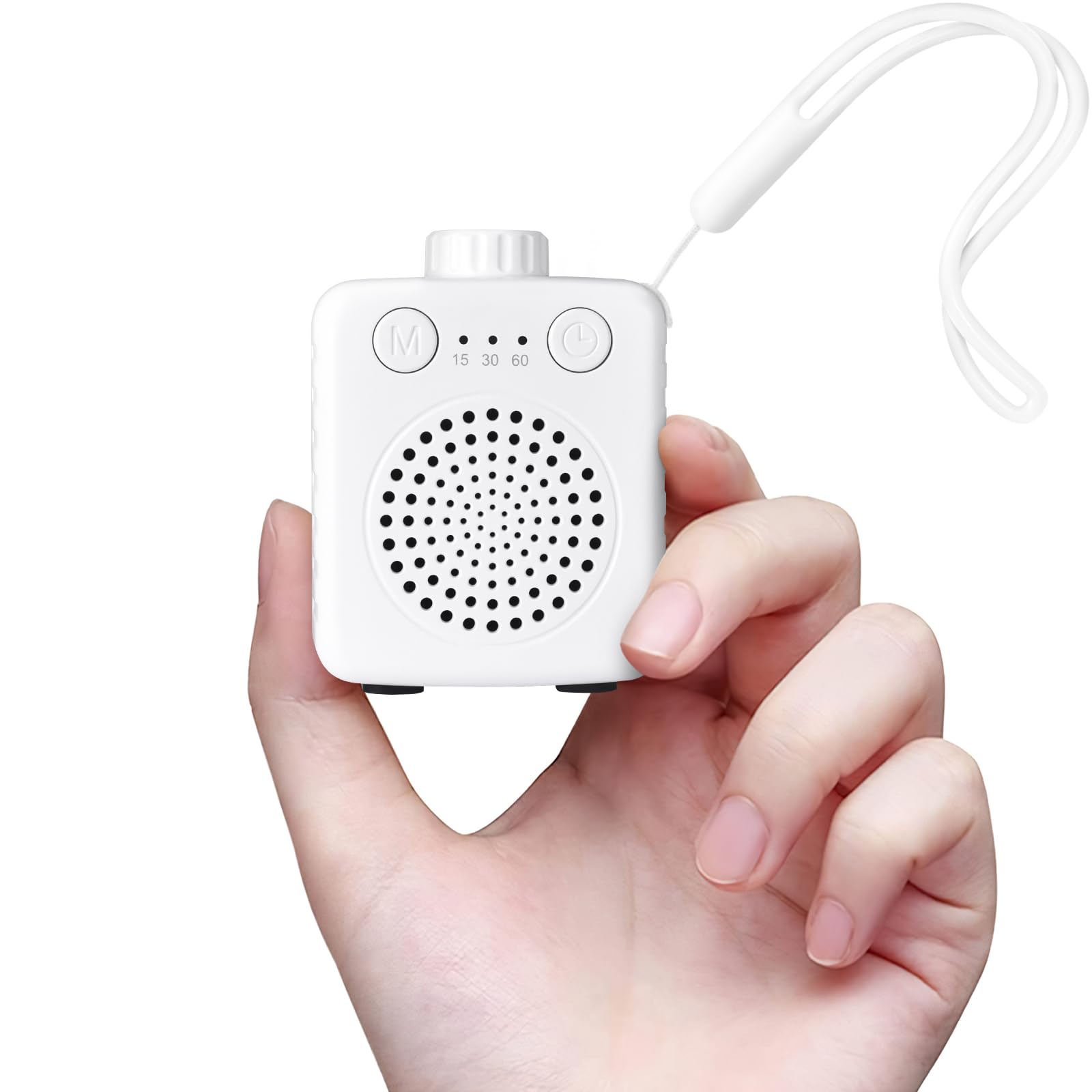 FANSBEN Portable Noise Machine, White Sound Machine with 13 Natural Sounds USB Rechargeable/Memory Function/Adjustable Volume for Home and Office Travel