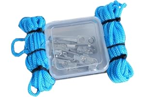 ChiuTiaro Rope with Roller Tensioner Rope Tightening Tool Multipurpose Lightweight Heavy Duty for Guy Lines, 6 Hooks