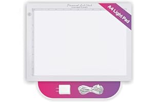 DIAMOND ART CLUB - New A4 Light Pad, USB LED Light Board for Diamond Painting and DIY Crafting, 5D Diamond Art Tools and Accessories, 14.1" x 10.6"