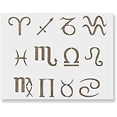 Zodiac Symbols Stencil - Perfect for Creating Custom Text and Numbers, Zodiac Stencil