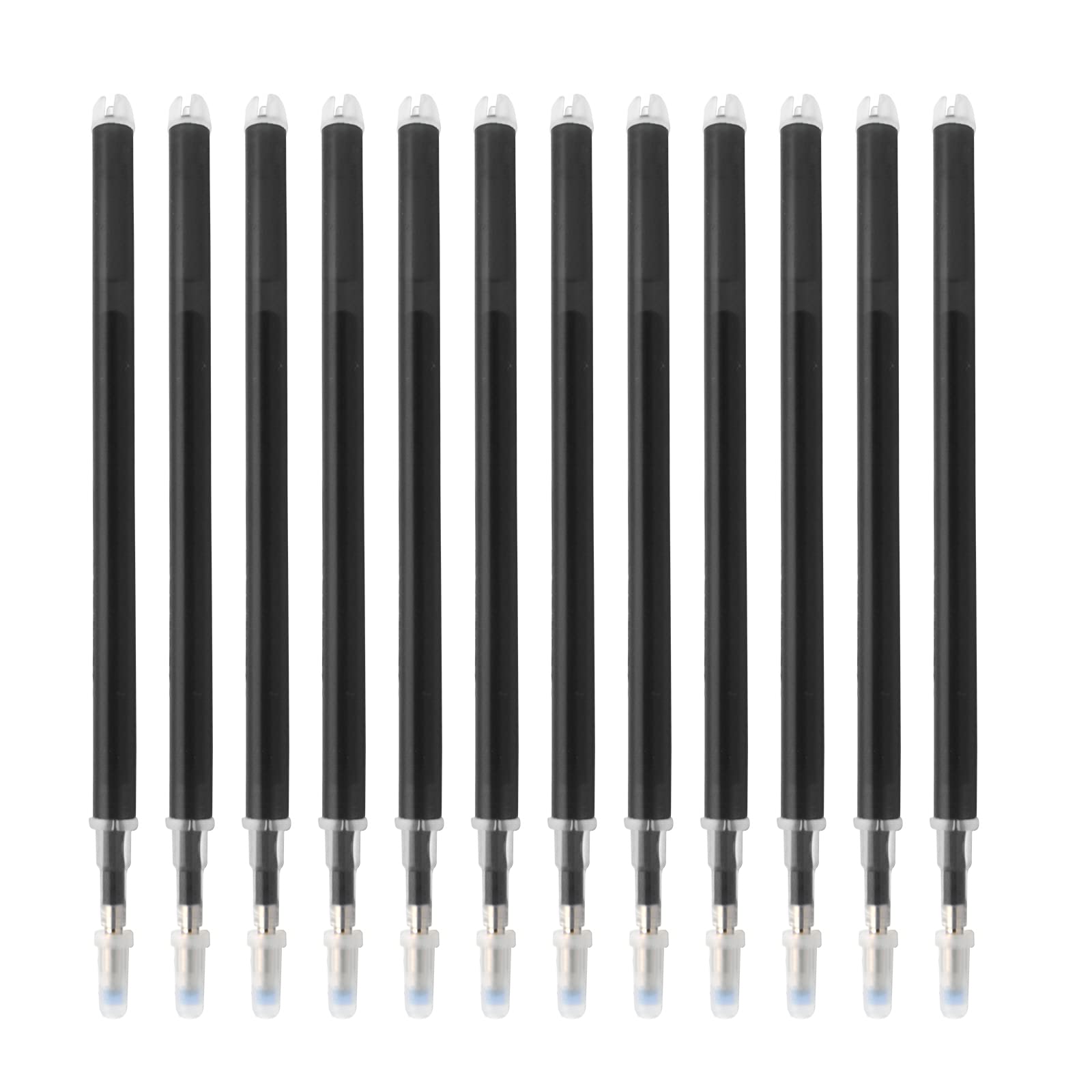 12Pcs Refills for Erasable Pens, 0.7mm Erasable Pen Refills with Black Ink (Black)