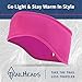 TrailHeads Womens Ponytail Headband - Moisture Wicking Hair Headband for Running, Winter, Workout - Athletic Headband Women - Berry