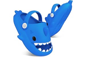 EDOSIR Kids Shark Slides丨Pillow Shower Sandals Quick Dry Slippers丨Toddler Boys Girls Comfy Cloud Slides丨Summer Non-Slip Thick Sole Beach Pool shoes