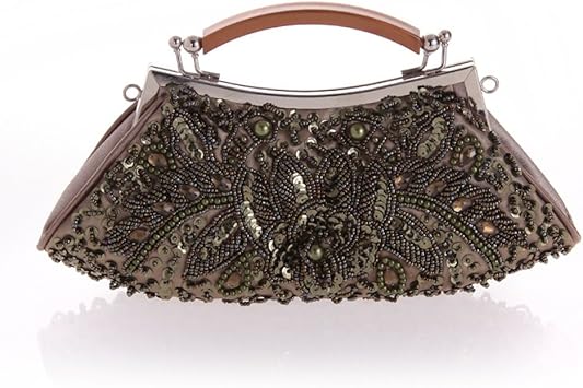 navy sequin clutch bag