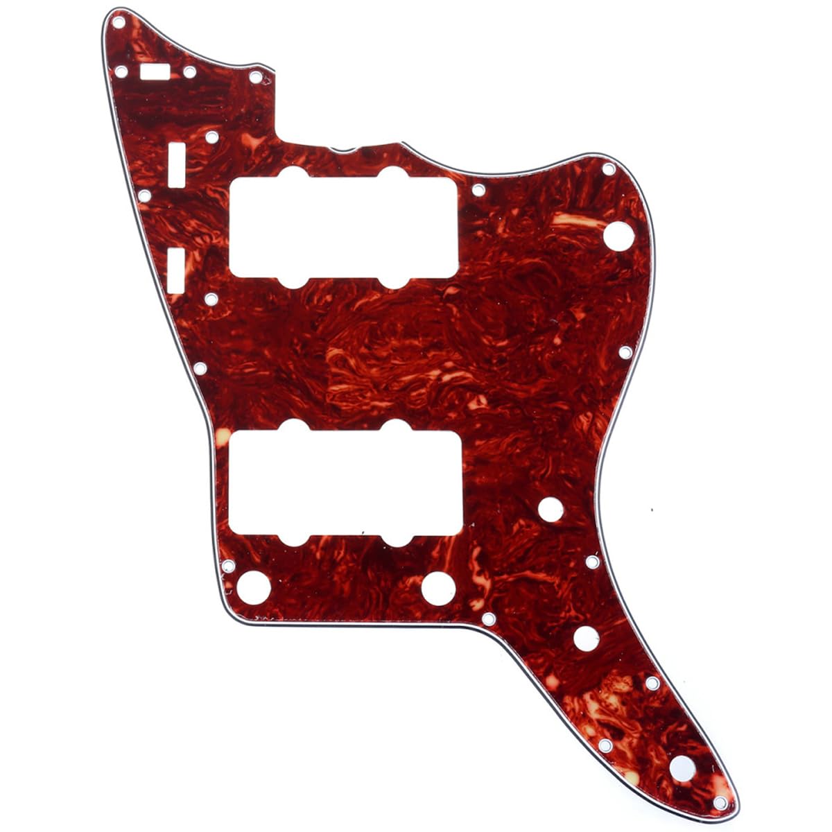 Musiclily Pro 13-Hole 65 60s Vintage Guitar Pickguard for Fender American Jazzmaster, 4Ply Vintage Tortoise