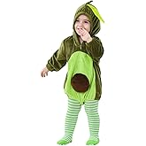 Ayalinggo Baby Avocado Costume Newborn Infant Halloween Outfit Long Sleeve Hooded Romper Jumpsuit Toddler Fall Winter Clothes