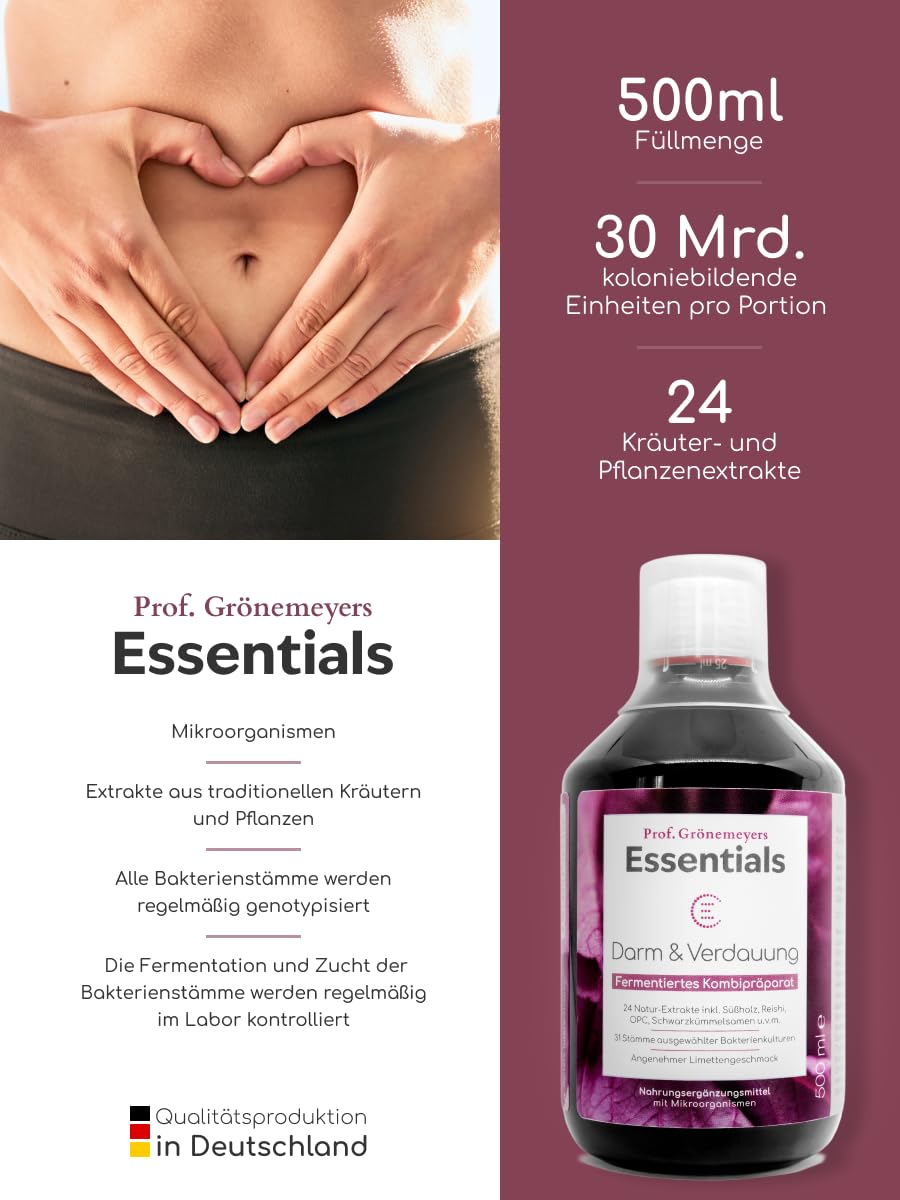 Prof. Grönemeyers Essentials Darm und Verdauung Darmkur, 500ml 2