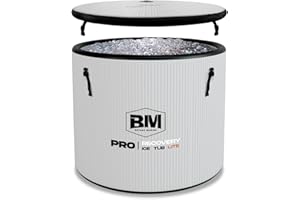 BEYOND MARINA Inflatable Ice Bath Tub for Athletes, Cold Plunge Recovery Tub with Insulated Lid, EVA Groundsheet, Backpack, 115 Gallon Capacity, 37.4" x 37.4" x 29.53", Portable Durable Design