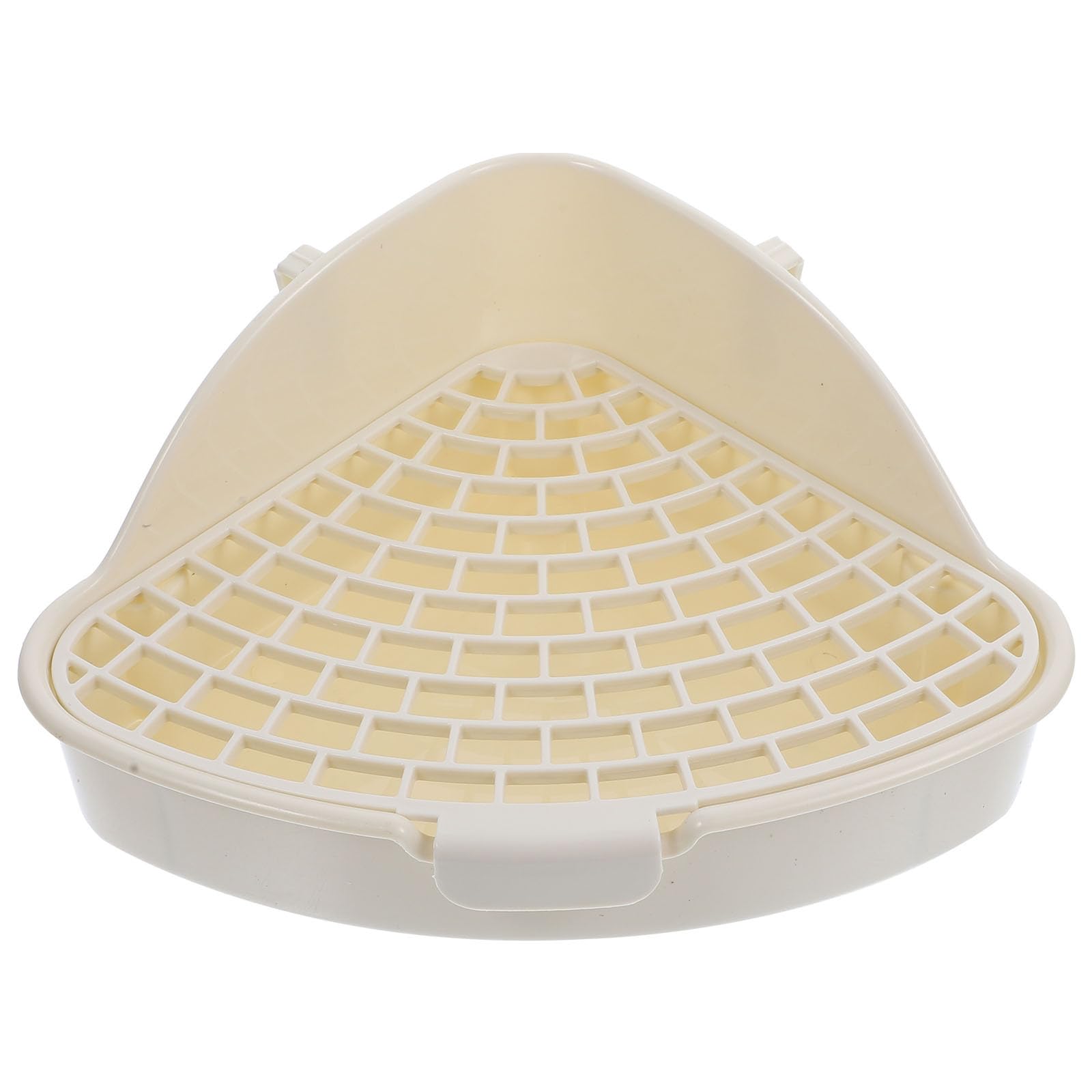 ULTECHNOVO Pet Toilet for Rabbits Guinea Pigs Hamsters High Sided Corner Litter Box with Mesh Base to Reduce Odor and Keep Cage Clean Small Animal Potty Tray