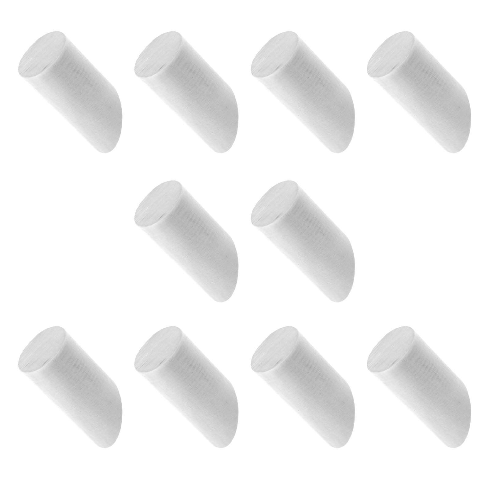 OTOTEC 10pcs Wall Hooks Wood Dot Hanger Kit Wall Mounted Rustic Coat Hat Towels Robe Entryway White
