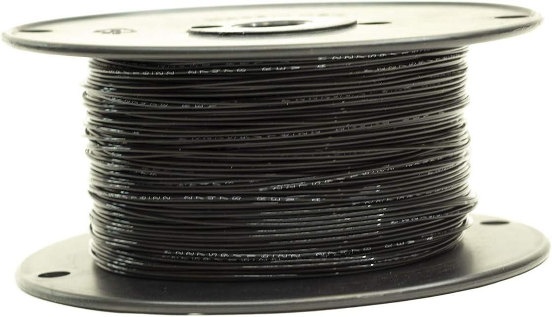 M22759/16-22 Mil-Spec Tefzel Hi-Temp Stranded Wire 22AWG Gauge (10FT, Black)