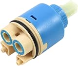 QWORK 35mm Ceramic Faucet Cartridge Valve Replacement for Kitchen Tap Mix Inner view 5