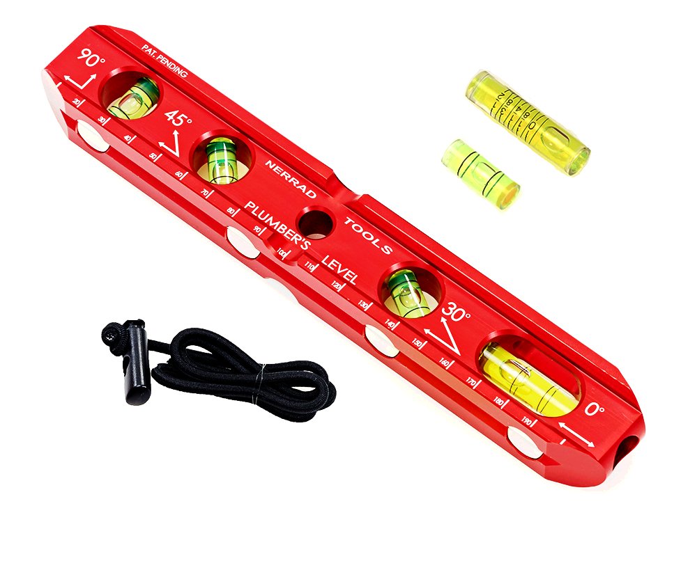 Nerrad Tools NTPLVL1 Aluminium Boat Level with Strap, Red