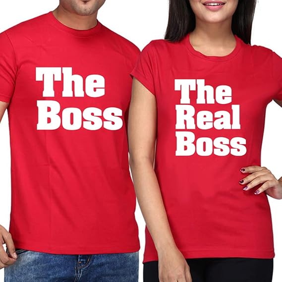 the boss the real boss couple shirt