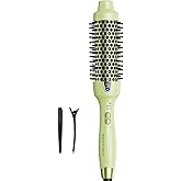 Wavytalk Thermal Brush Blowout Express 1.5" Ionic Heat Round Brush | Creates Smooth Shiny Blowout Look, Salon Blowouts, 3 Temp Settings Dual Voltage, Easy to Use Reduces Frizz, Green