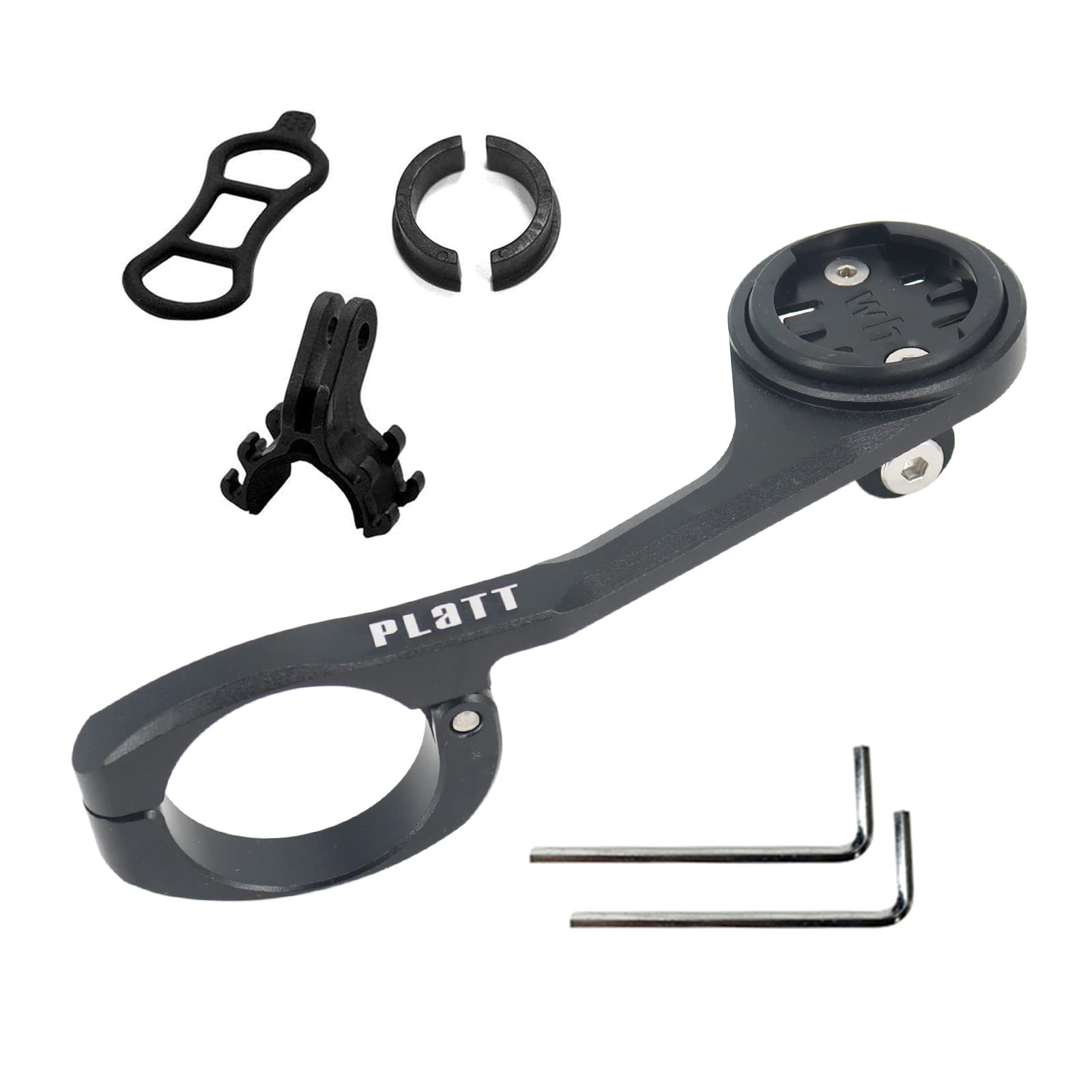 PLATT Bike Computer Mount for Wahoo Elemnt,Aluminum Alloy Bicycle Wahoo Elemnt Mount Compatible with 31.8mm 25.4mm Handlebar(Black)