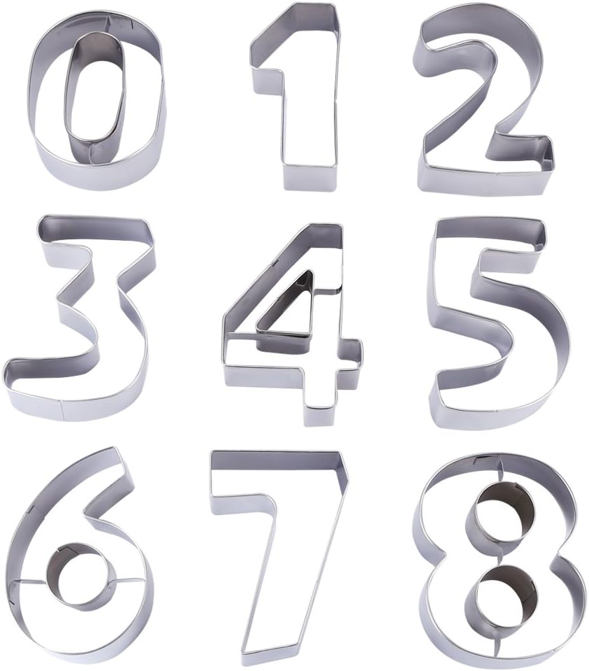 Ertek Numbers Cookie Cutters 3 Inches 