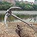 TI-EDC Original Handmade Outdoor Climbing Carabiner Grappling Hook With 4 Folding Claws, Outdoor Climbing and Survival Tool, Load 400 Killogram