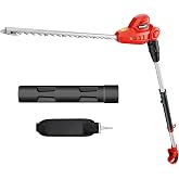 Cordless Pole Hedge Trimmer Compatible with Milwaukee M18 Battery,Tool Only | 20" Dual-Action Blade, 8.5FT Telescoping Long Reach Extendable Hedge Trimmer for Tall Bushes, 150&deg; Pivoting Head