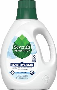 Seventh Generation Liquid Laundry Detergent, Free & Clear, 60 Loads, USDA Certified 97% Biobased, 90 Fl Oz