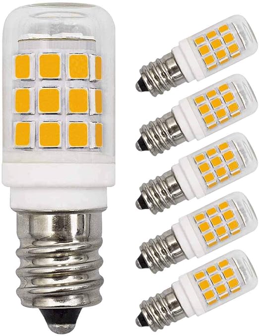 5 Pack E12 Led Bulb 3W 2.5W Equivalent to 30W 40W 25W Warm White 3000K
